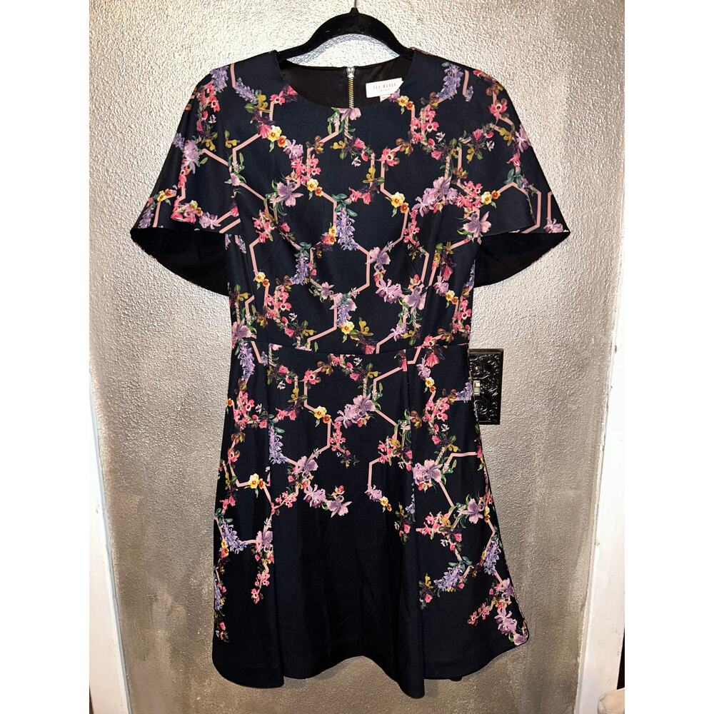Ted Baker London Vianna Romcom Wedding Floral Short Sleeve Fit & Flare Dress